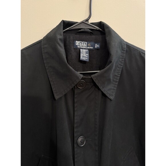 Vintage Polo Ralph Lauren Coat Men Black Field Barn Utility Jacket Work Chore XL - Picture 4 of 11